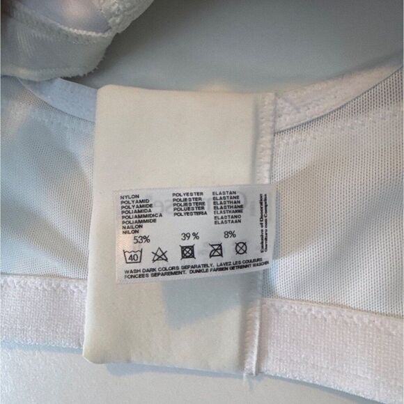 Glamorise Womens Full-Figure White Lace Support Bra 42D Adjustable Straps - Picture 7 of 7